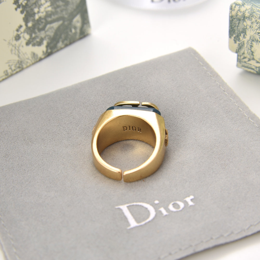 Dior Vintage Simple Letter Open Ring – Luxury Designer Jewelry – product image 4
