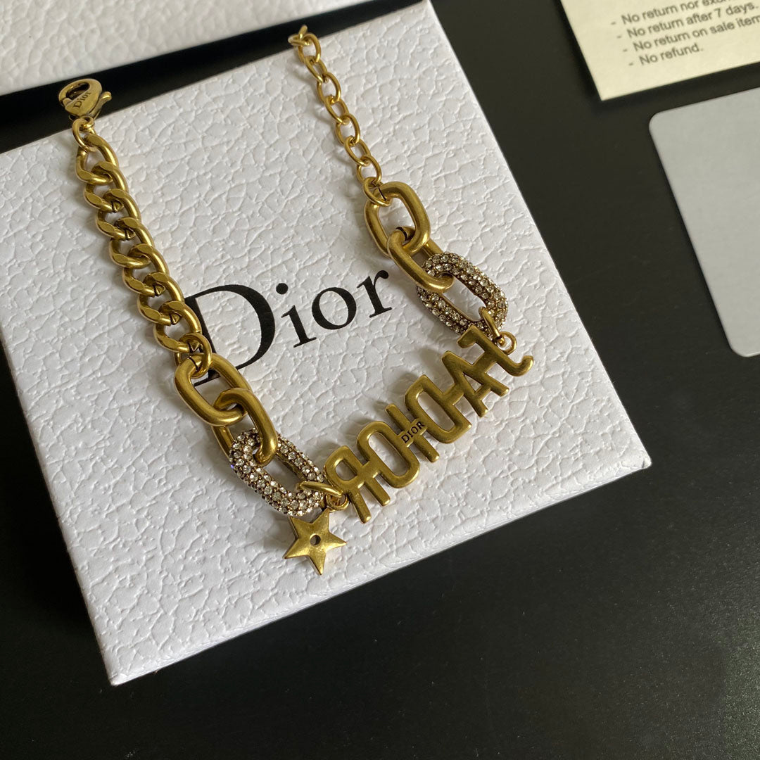 Dior Vintage Star Letter Bracelet – Luxury Jewelry – product image 2
