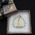 Dior Zircon Alphabet Pearl Bracelet – Luxury Jewelry – product image 1