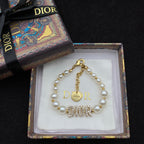Dior Zircon Alphabet Pearl Bracelet – Luxury Jewelry – product image 1