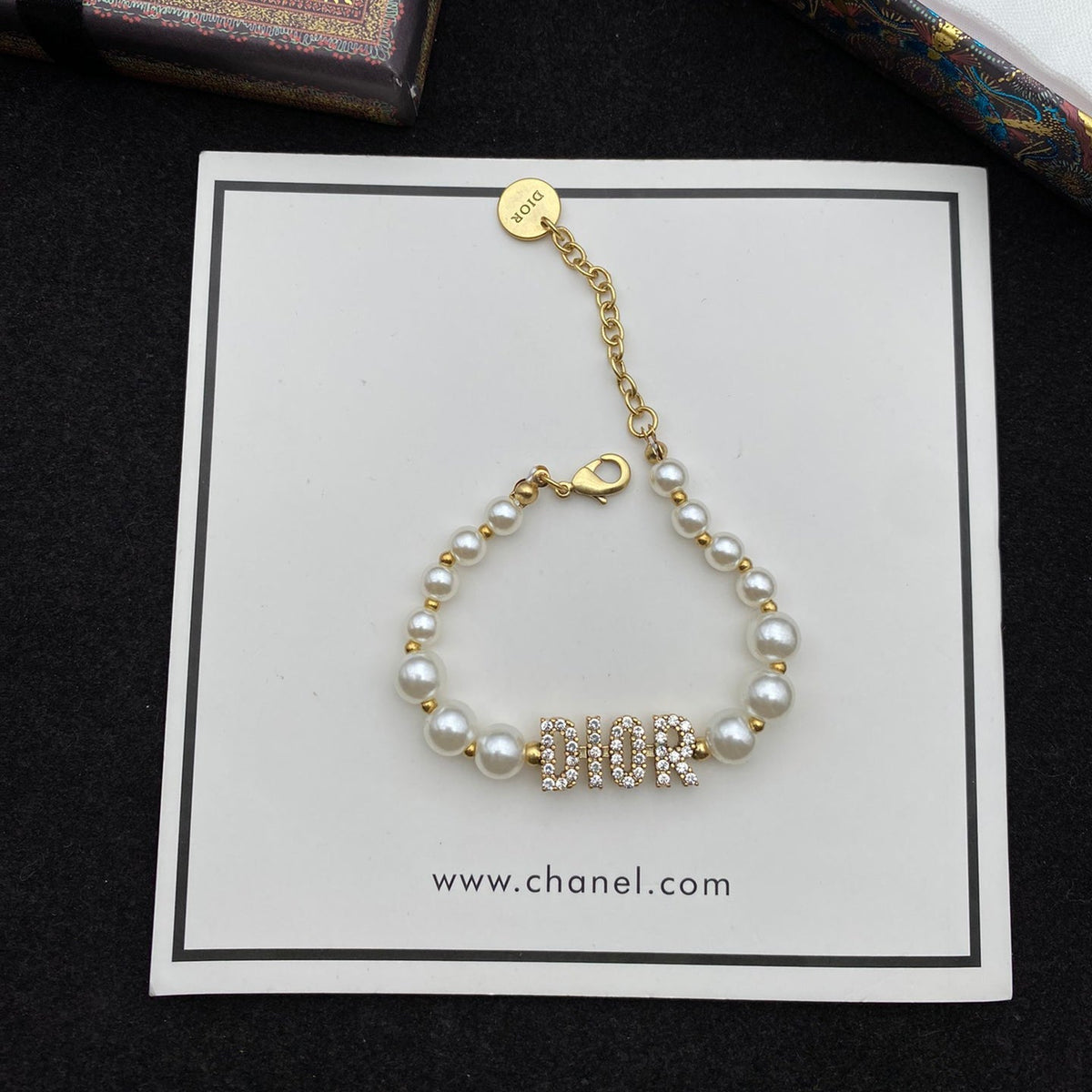 Dior Zircon Alphabet Pearl Bracelet – Luxury Jewelry – product image 4