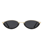 Dollger Semi-Rimless Oval Black Frame Sunglasses for Unisex – product image 1