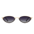 Dollger Semi-Rimless Oval Black Frame Sunglasses for Unisex – product image 3