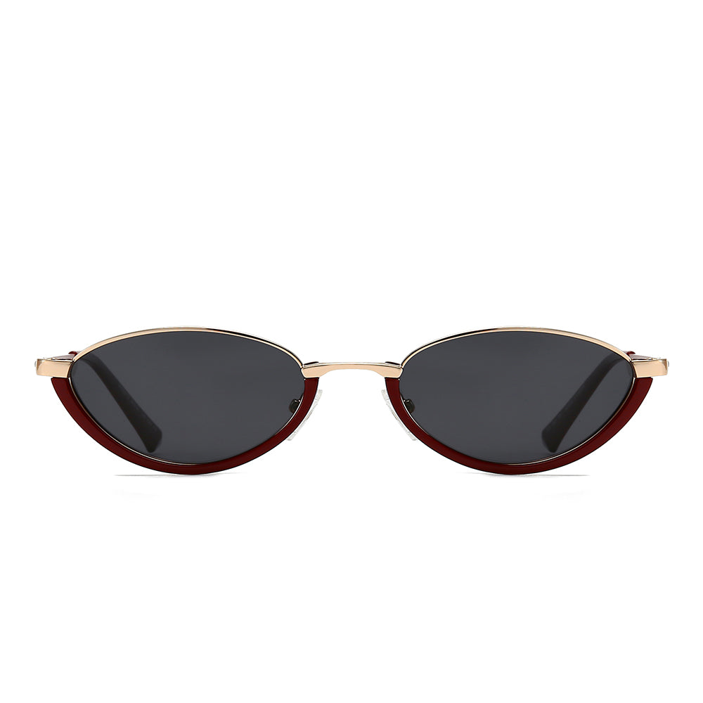 Dollger Semi-Rimless Oval Black Frame Sunglasses for Unisex – product image 5