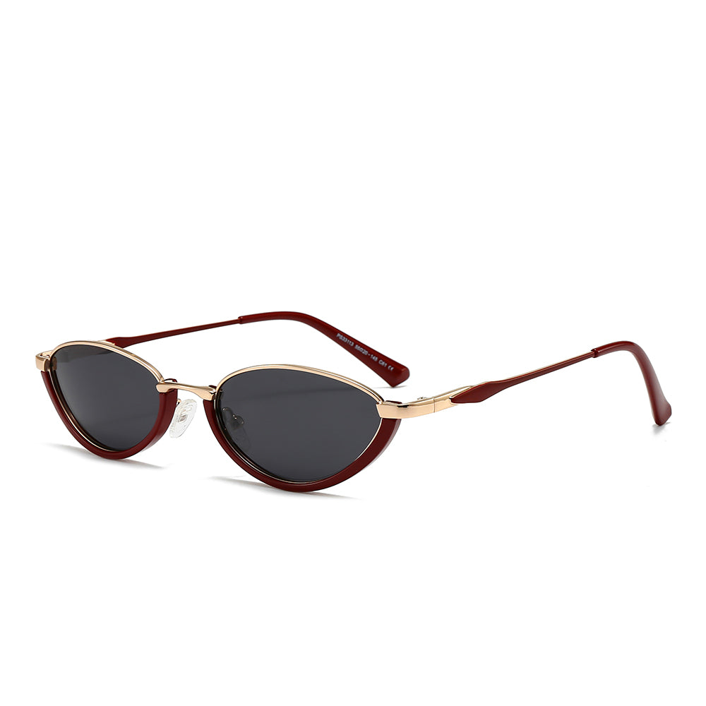 Dollger Semi-Rimless Oval Black Frame Sunglasses for Unisex – product image 15