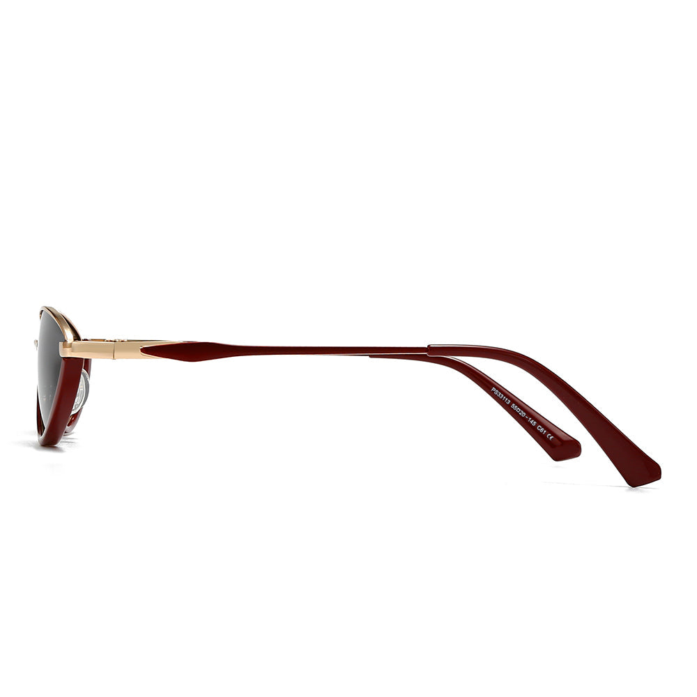 Dollger Semi-Rimless Oval Black Frame Sunglasses for Unisex – product image 16