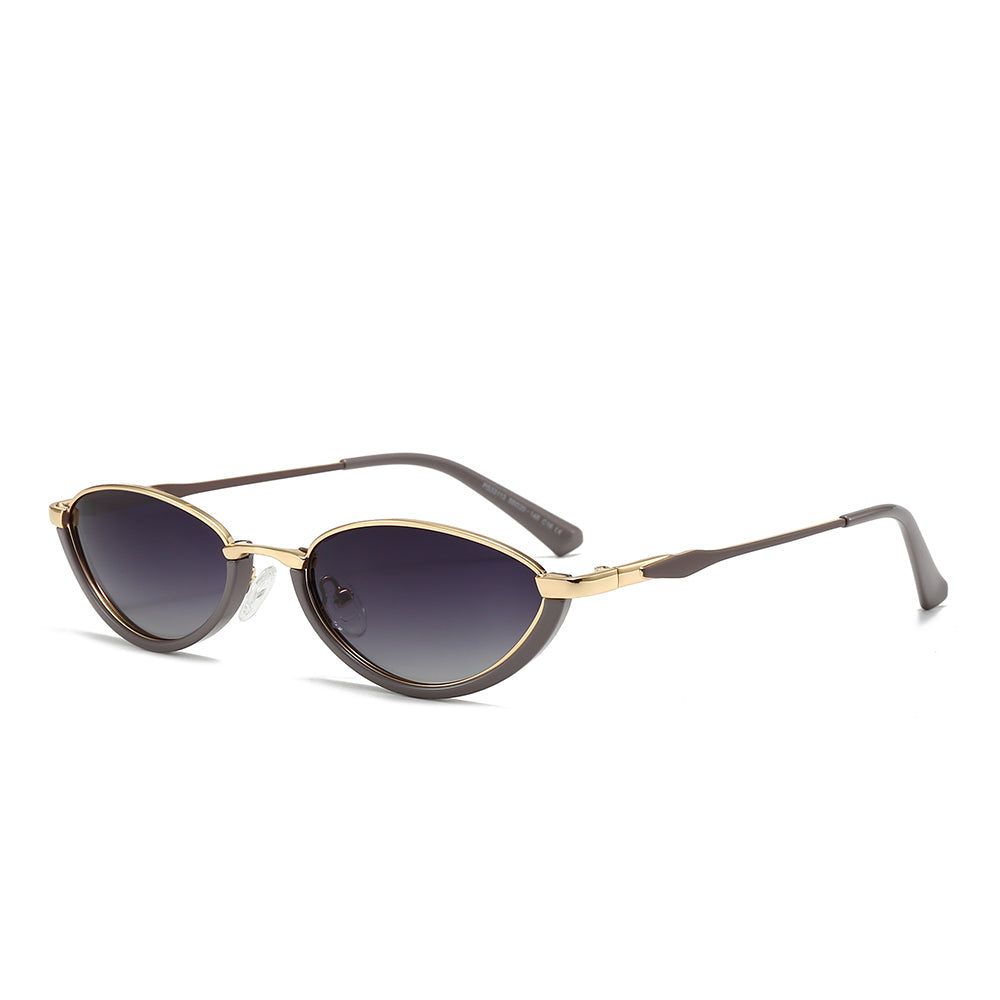 Dollger Semi-Rimless Oval Black Frame Sunglasses for Unisex – product image 17