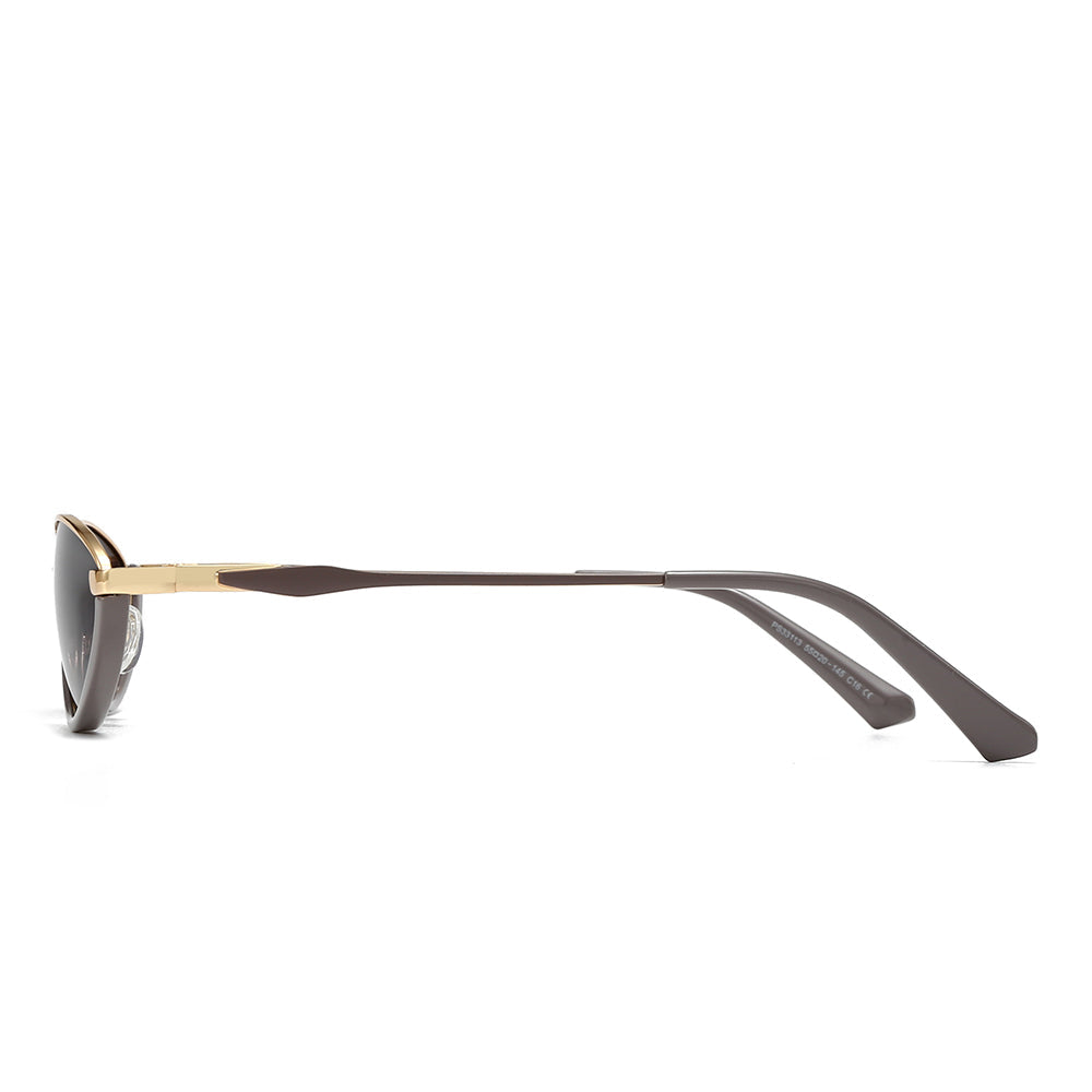 Dollger Semi-Rimless Oval Black Frame Sunglasses for Unisex – product image 18