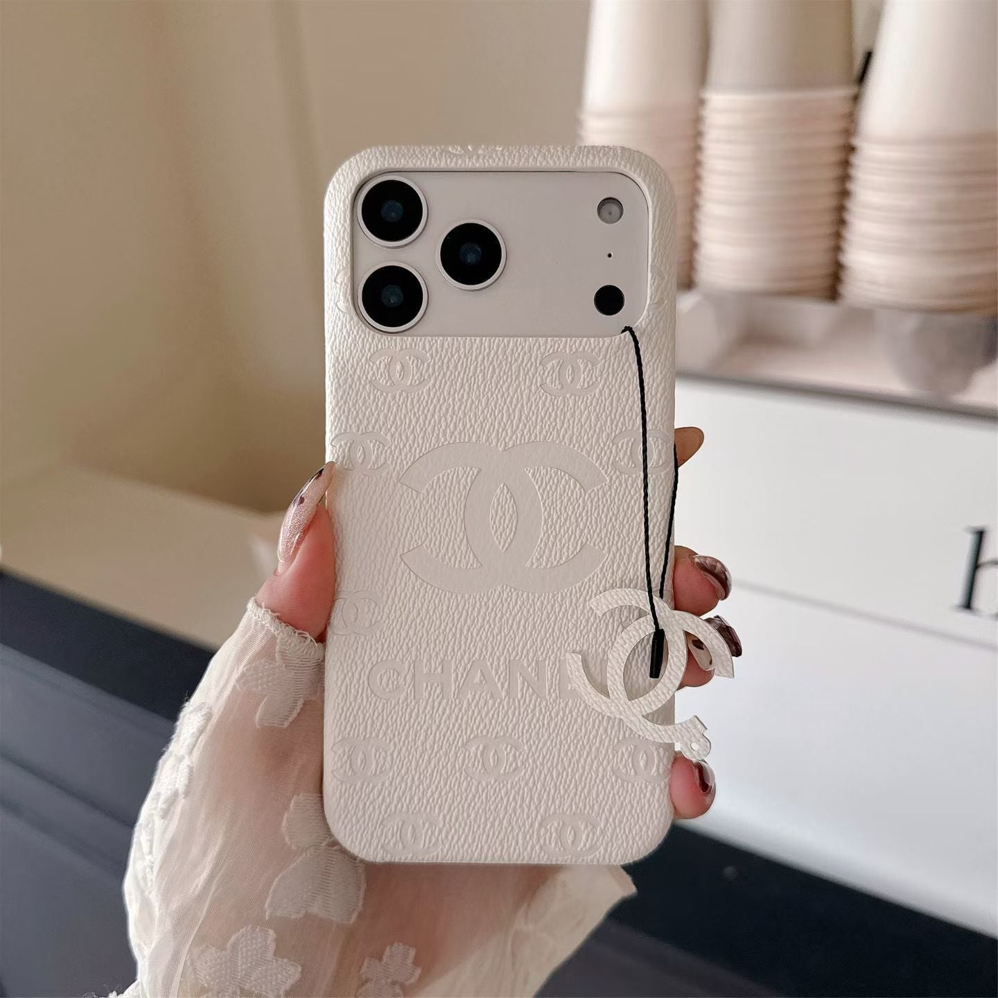 Luxury Chanel iPhone 17 Pro Max Case – Designer CC Quilted Phone Cover