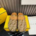 Fendi Autumn and Winter Retro Embossed Flat Slippers – slippers product image 13