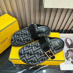 Fendi Autumn and Winter Retro Embossed Flat Slippers – slippers product image 2