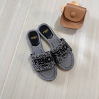 Fendi Canvas F Printed Flat Slippers – slippers product image 1