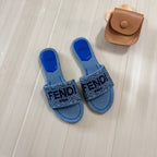 Fendi Canvas F Printed Flat Slippers – slippers product image 2