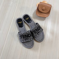 Fendi Canvas F Printed Flat Slippers – slippers product image 3