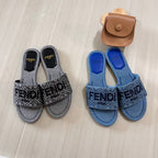 Fendi Canvas F Printed Flat Slippers – slippers product image 5