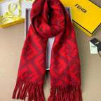 Fendi Cashmere 2-Color Classic FF Tassel Scarf for Women – product image 12