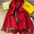 Fendi Cashmere 2-Color Classic FF Tassel Scarf for Women – product image 13