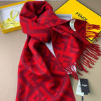 Fendi Cashmere 2-Color Classic FF Tassel Scarf for Women – product image 15