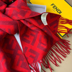 Fendi Cashmere 2-Color Classic FF Tassel Scarf for Women – product image 17