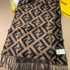 Fendi Cashmere 2-Color Classic FF Tassel Scarf for Women – product image 8