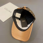 Premium FENDI designer baseball cap featuring signature jacquard fabric