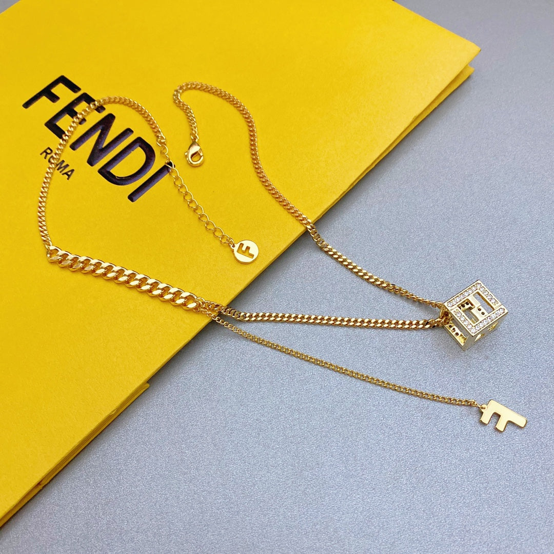 Fendi Double Chain Necklace – Luxury Designer Jewelry – product image 5