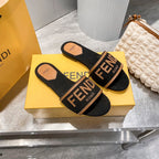 Fendi Embroidered Letters Flat Slippers – slippers product image 3