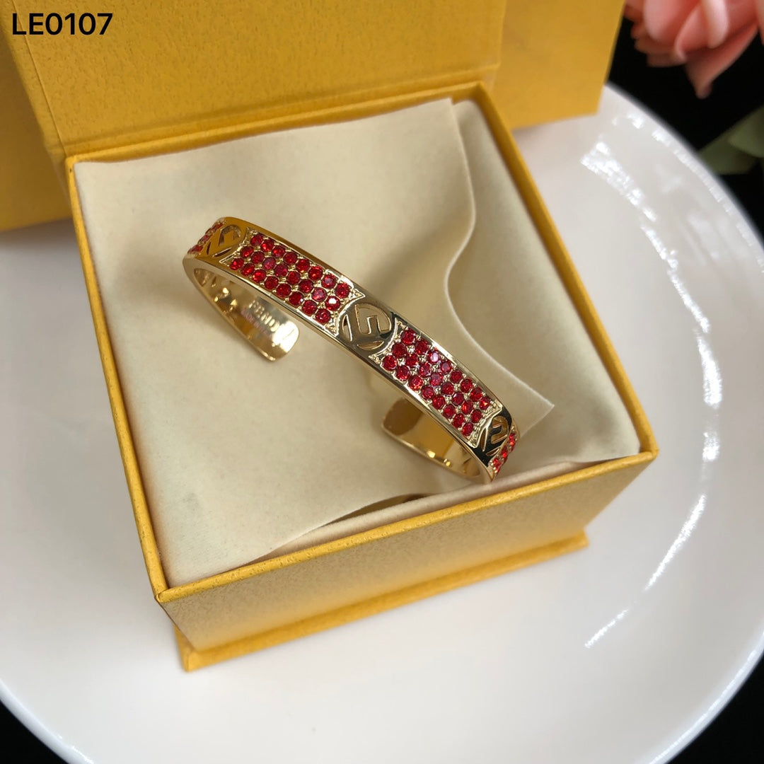 Fendi F Letter Crystal Cutout Bracelet – Luxury Jewelry – product image 2