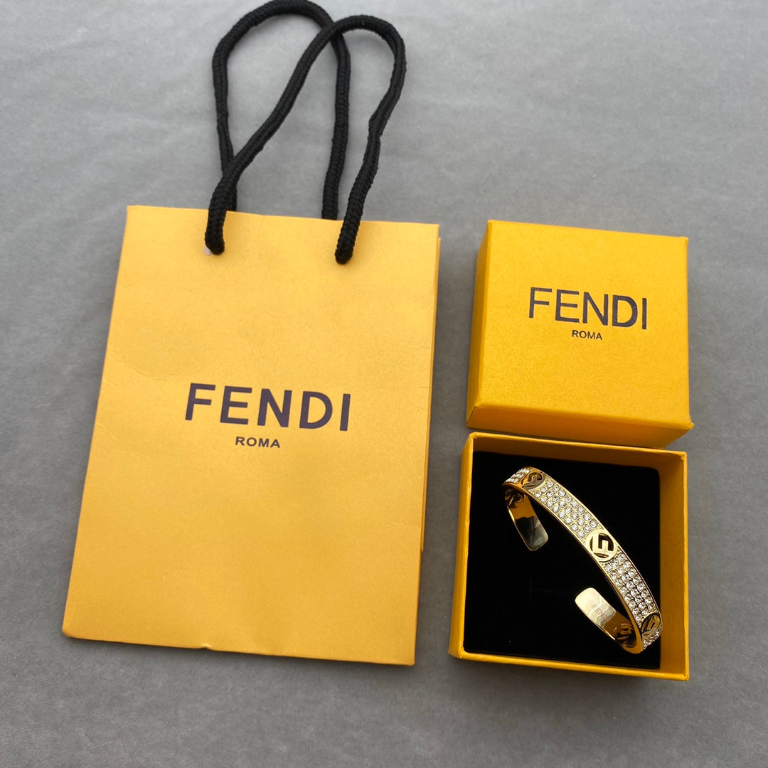 Fendi F Letter Crystal Cutout Bracelet – Luxury Jewelry – product image 8