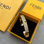 Fendi F Letter Crystal Cutout Bracelet – Luxury Jewelry – product image 9