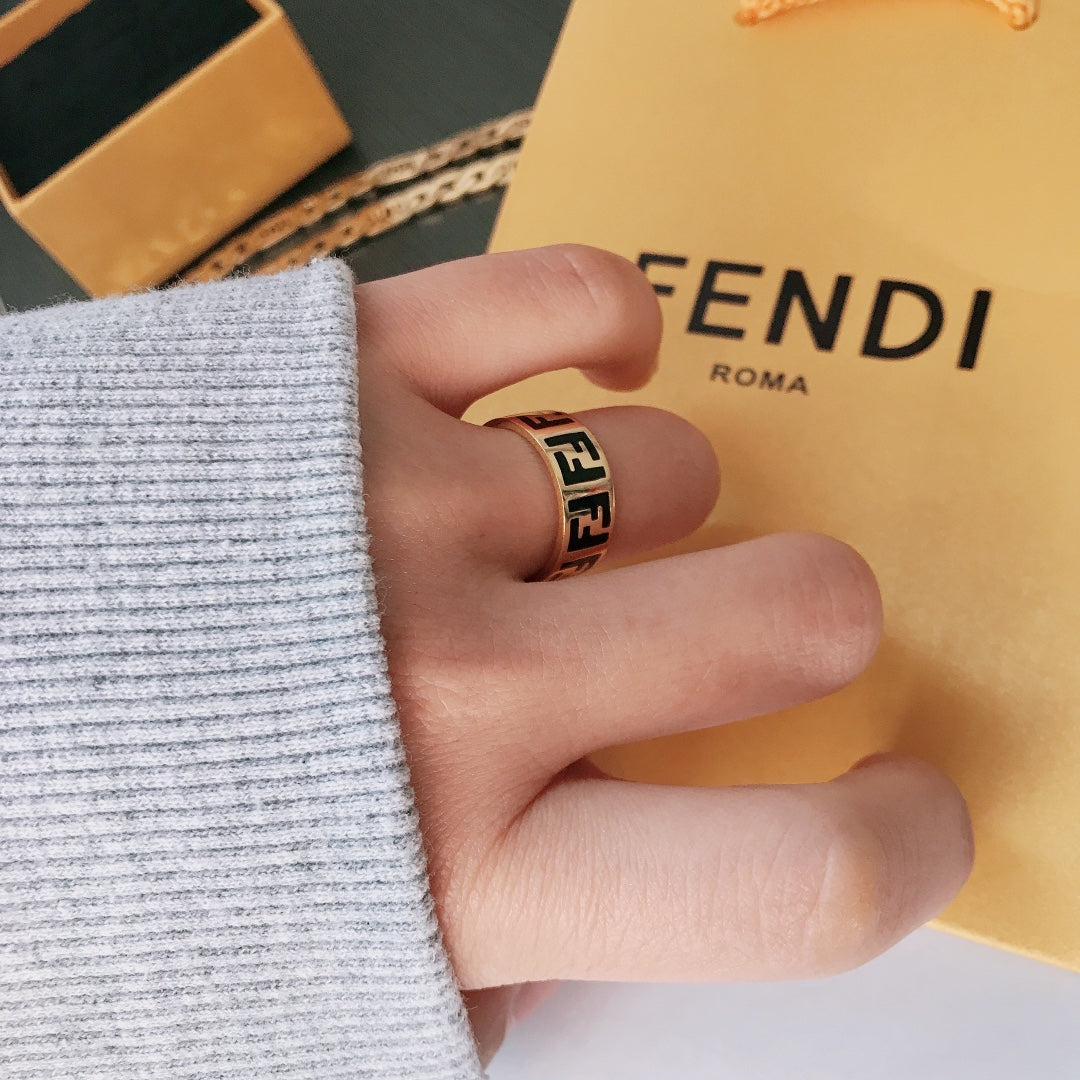 Fendi F Letter Ring – Luxury Designer Jewelry – product image 3
