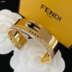 Fendi F Letter Wide Open Bracelet – Luxury Jewelry – product image 2