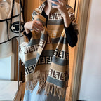 Fendi FF Monogram Cashmere Fringed Scarf Shawl for Women – product image 20