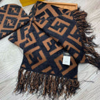 Fendi FF Monogram Cashmere Scarf Hat Set for Women – product image 6