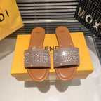 Fendi Full Diamond Flat Slippers – slippers product image 4