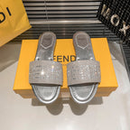 Fendi Full Diamond Flat Slippers – slippers product image 6