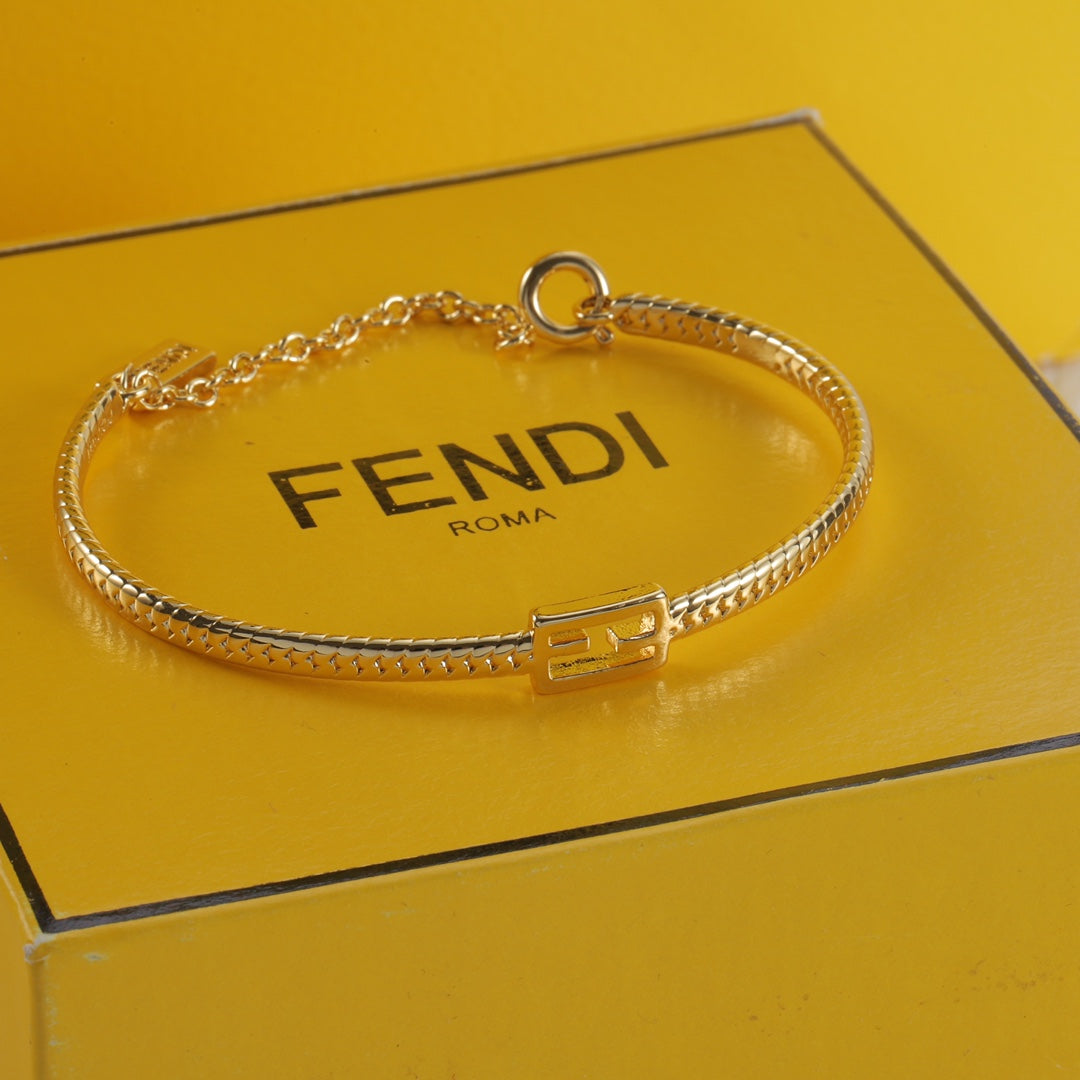 Fendi Gold-Tone Baguette Bracelet – Luxury Jewelry – product image 1