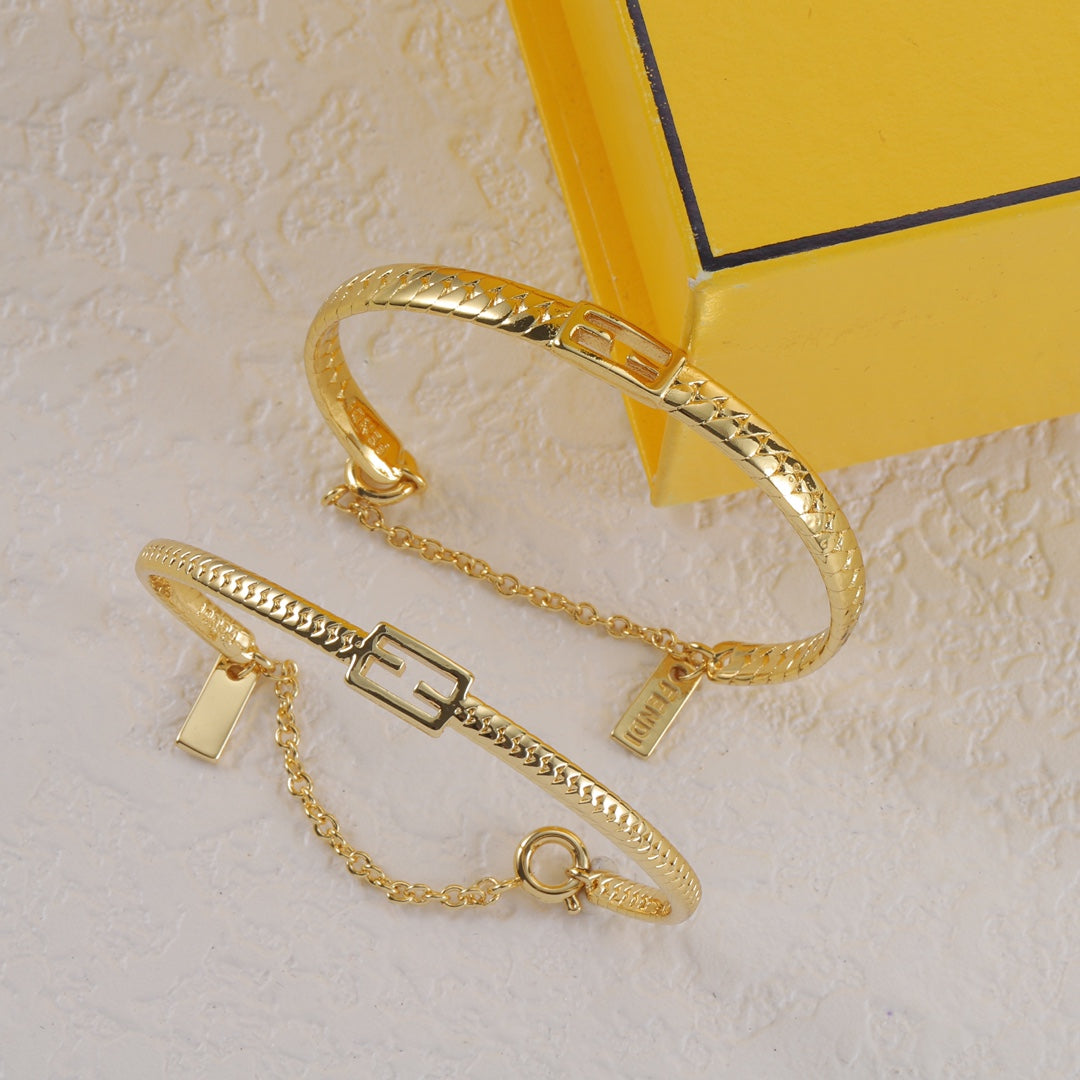 Fendi Gold-Tone Baguette Bracelet – Luxury Jewelry – product image 5