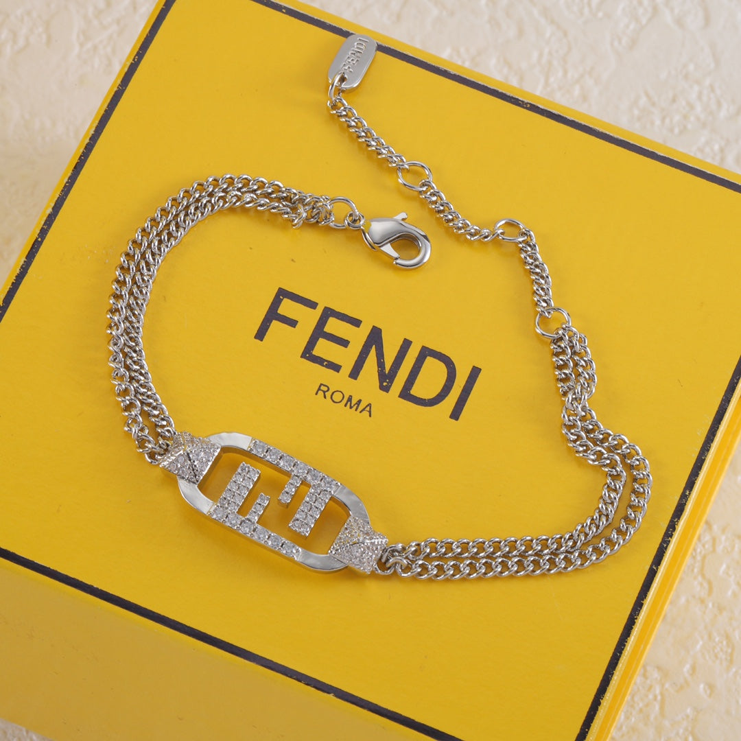 Fendi Interlocking F Crystal Bracelet – Luxury Jewelry – product image 3