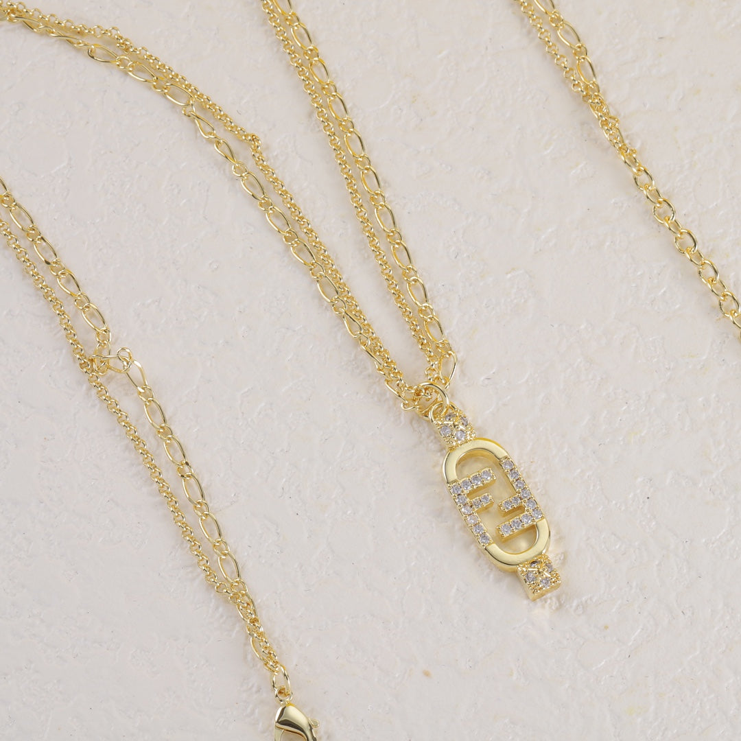 Fendi Interlocking F Crystal Necklace – Luxury Designer Jewelry – product image 8