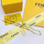 Fendi Oval Lock Necklace – Luxury Designer Jewelry – product image 2