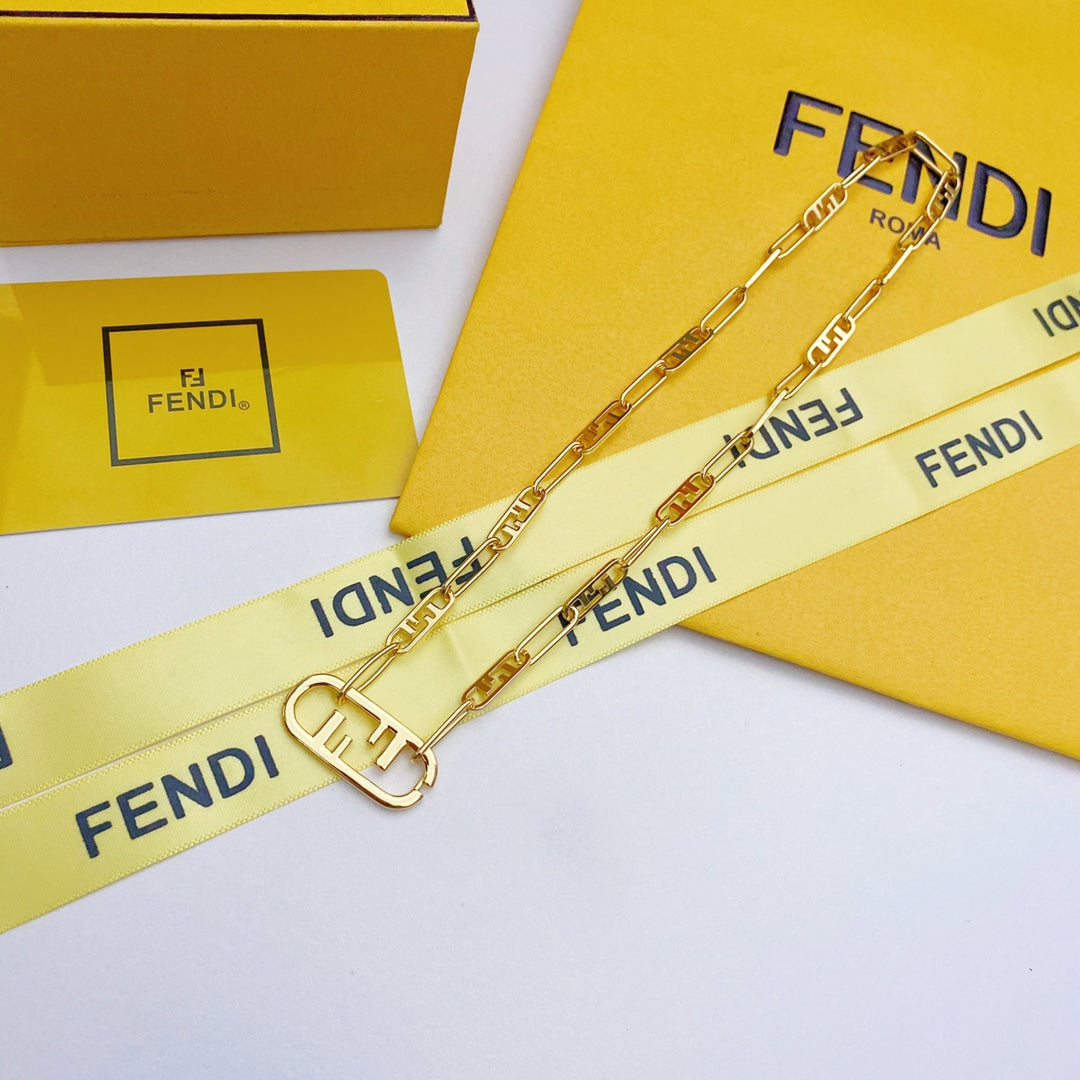 Fendi Oval Lock Necklace – Luxury Designer Jewelry – product image 3