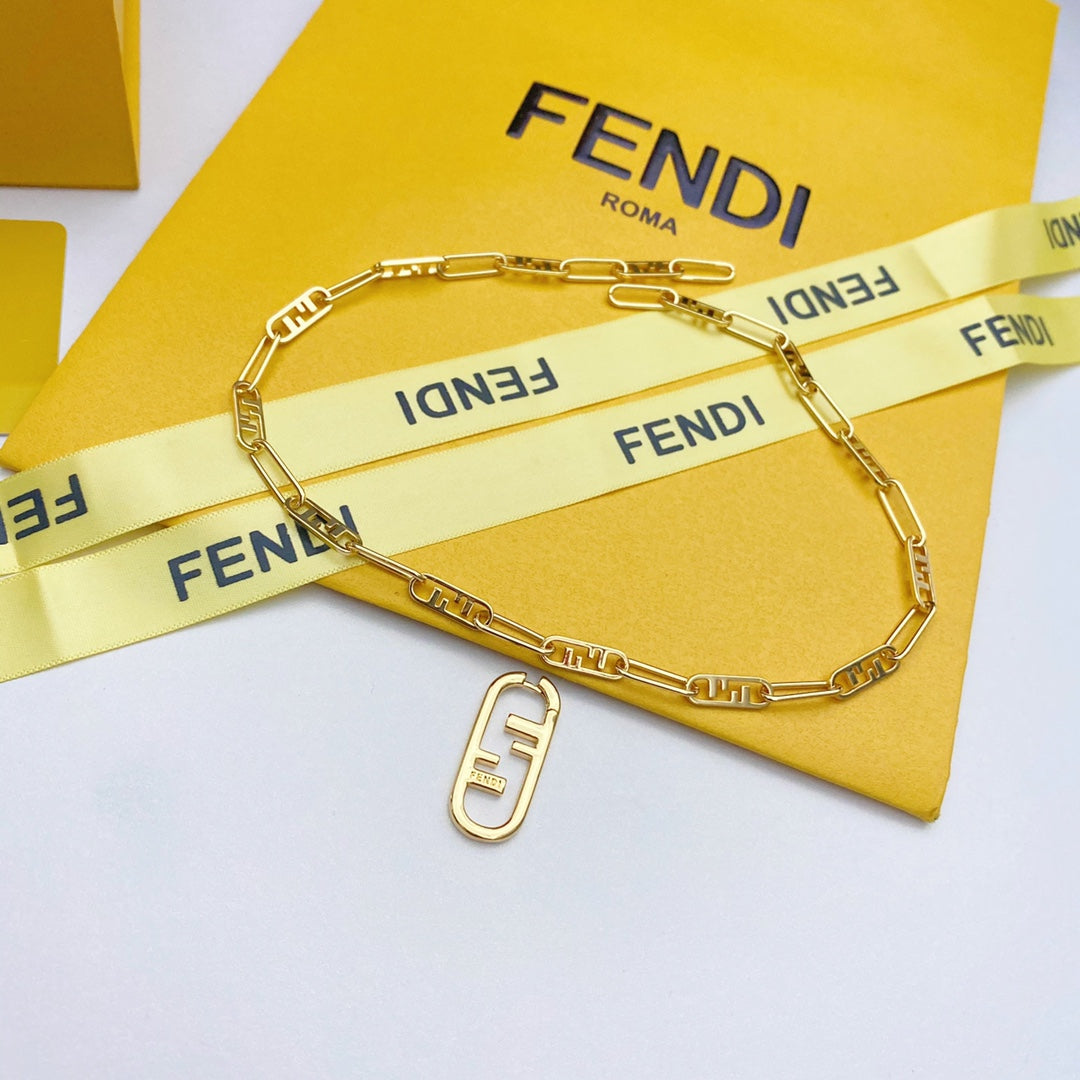 Fendi Oval Lock Necklace – Luxury Designer Jewelry – product image 5