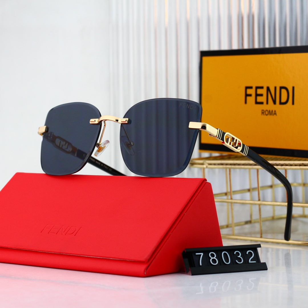 Fendi Oversized Metal Interlocking FF Polarized Sunglasses for Unisex – product image 1