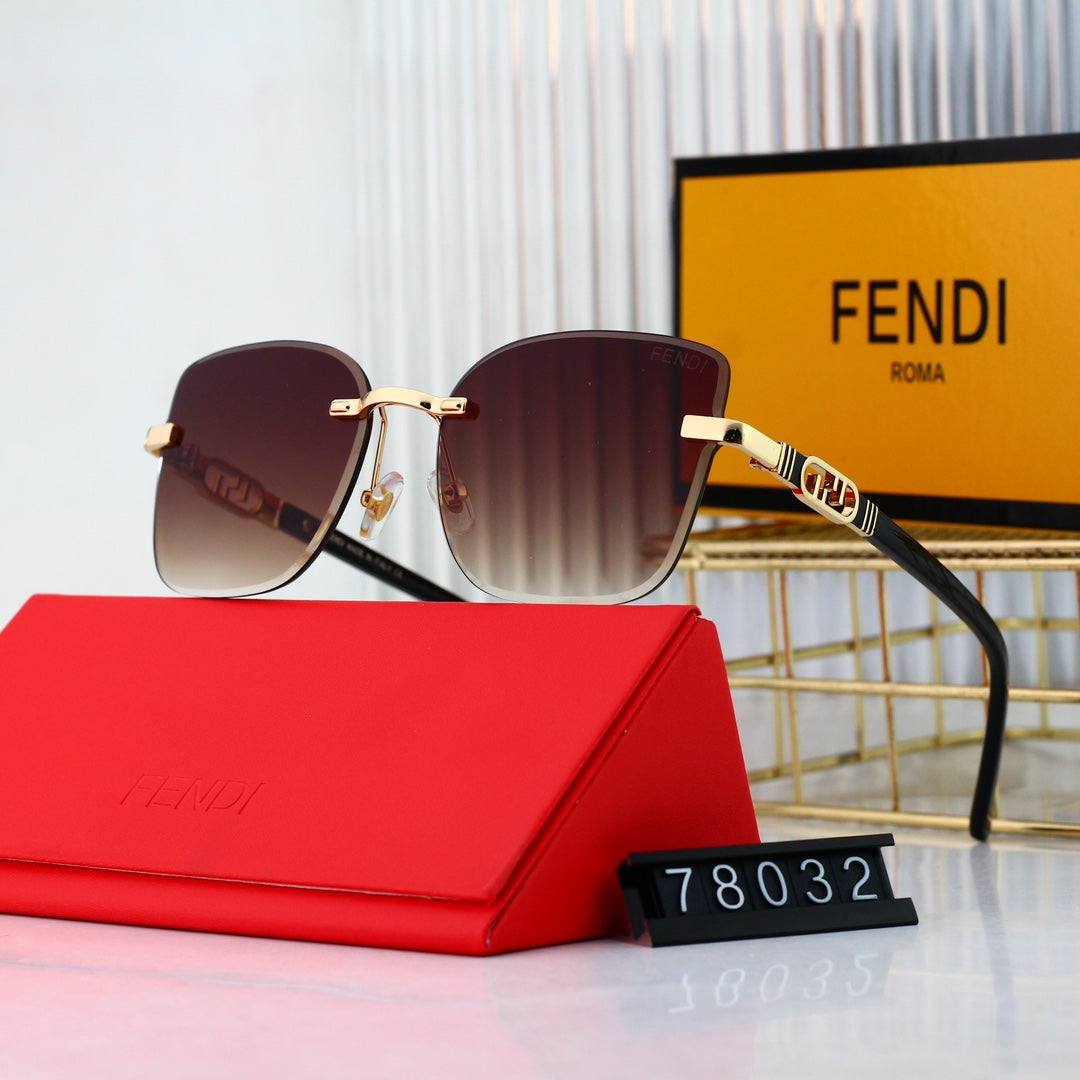 Fendi Oversized Metal Interlocking FF Polarized Sunglasses for Unisex – product image 2