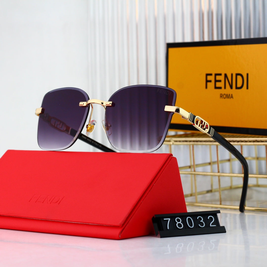 Fendi Oversized Metal Interlocking FF Polarized Sunglasses for Unisex – product image 3