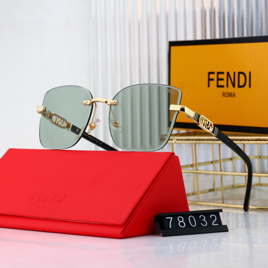Fendi Oversized Metal Interlocking FF Polarized Sunglasses for Unisex – product image 5