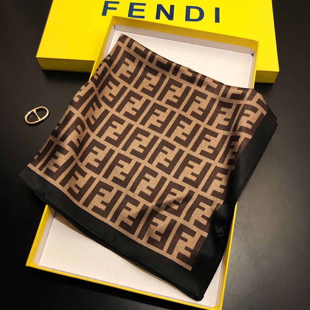 Fendi Premium Woven F Square Scarf for Women – product image 1