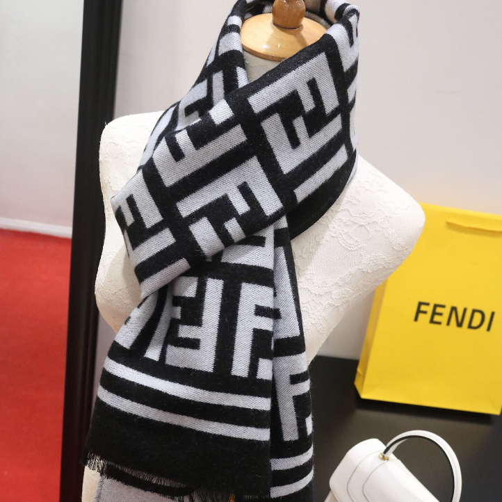 Fendi Premium Woven Unisex FF Monogram Double-sided Scarf – product image 13