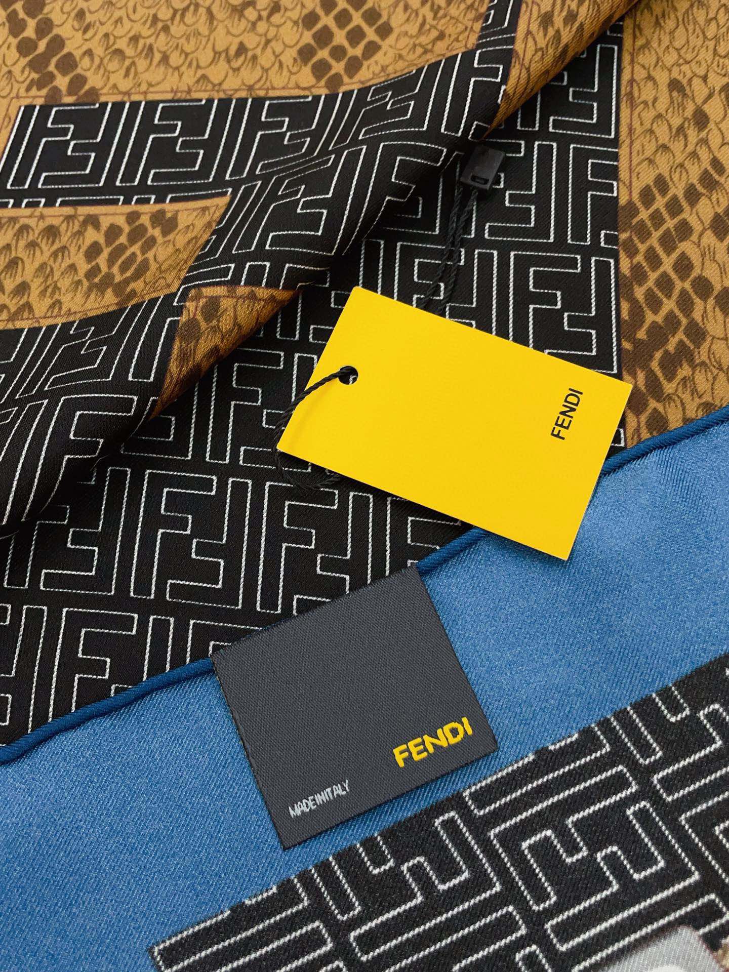 Fendi Retro Pattern Square Silk Scarf for Women – product image 11